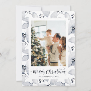 Watercolor Winter Berries Foliage Christmas Cards