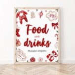 Watercolor Winter Christmas Food and Drinks Sign<br><div class="desc">Watercolor Winter Christmas Food and Drinks Sign</div>