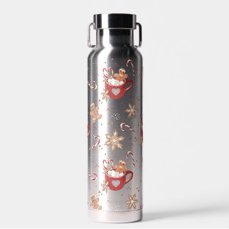 Watercolor Winter Cookies Water Bottle