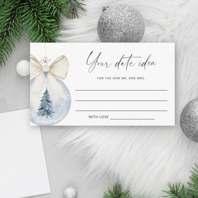 Watercolor winter Date night ideas \ Date jar Enclosure Card (Creator Uploaded)