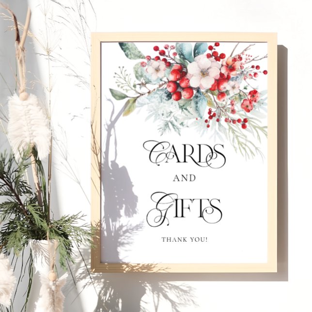 Watercolor Winter Floral Cards and Gifts Poster (Creator Uploaded)