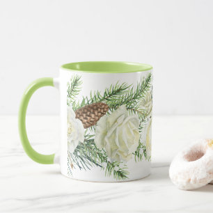 Watercolor Winter Floral Mug