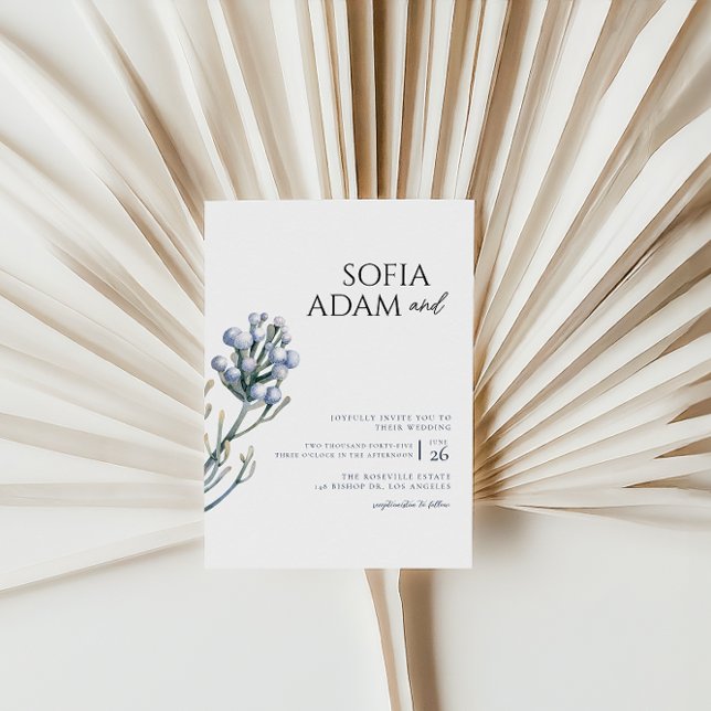 Watercolor Winter Floralr Wedding Party Invitation (Creator Uploaded)