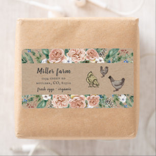 Watercolor Winter Florals Kraft Egg Carton