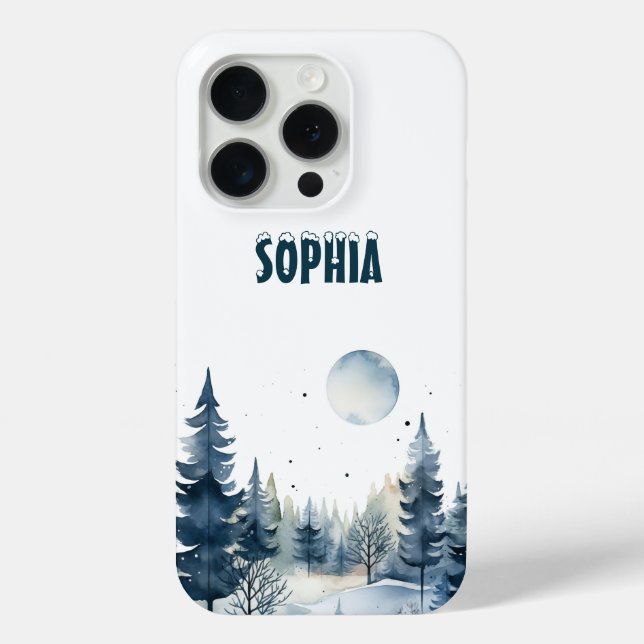Watercolor Winter Pattern  Case-Mate iPhone Case (Back)