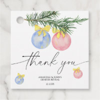 Watercolor Winter Thank you gender reveal