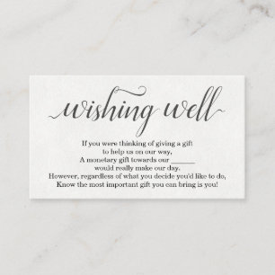 Watercolor Wishing Well for Wedding Invitation