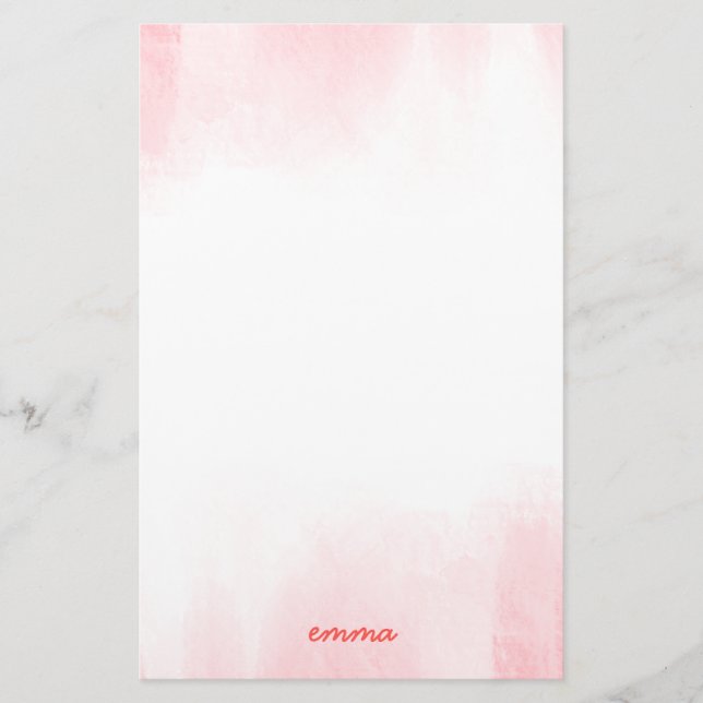 Watercolor Wisp Stationery (Front)
