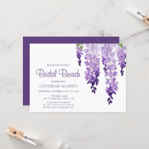 Watercolor Wisteria Bridal Brunch Invitation