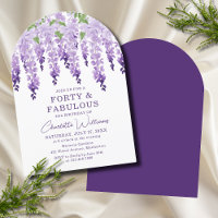 Watercolor Wisteria Forty & Fabulous Floral Chic