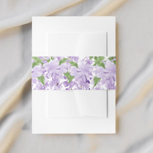Watercolor Wisteria Wedding Invitation Belly Band