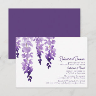 Watercolor Wisteria Wedding Rehearsal Dinner Enclosure Card
