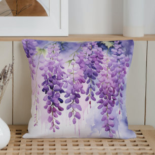Watercolor Wisteria Whispers Cushion