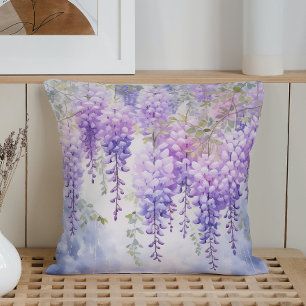 Watercolor Wisteria Whispers Cushion