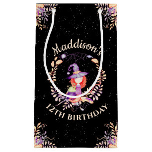 Watercolor Witch Birthday Small Gift Bag