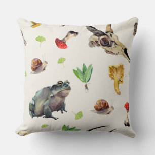 Watercolor Witch Brew Ingredients Cushion