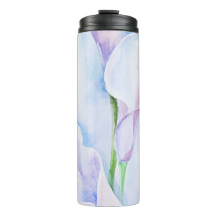 watercolor with 3 callas thermal tumbler