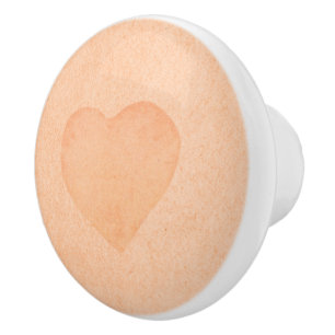 Watercolor with Heart Ceramic Knob