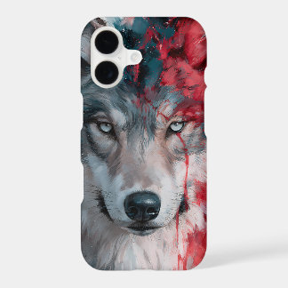 Watercolor Wolf Paint Splash Wild Animal Art