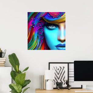Watercolor Woman Portrait - Abstract Art Print