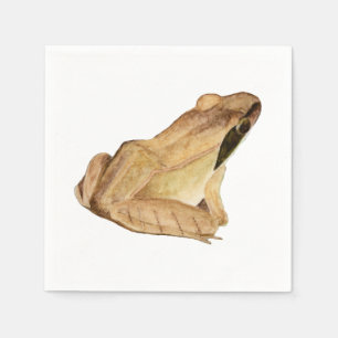 Watercolor Wood Frog Napkins