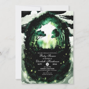 Watercolor Woodland Baby Shower Invitation