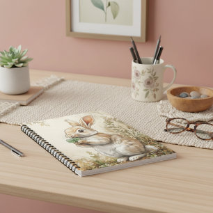 Watercolor Woodland Bunny Nature Notebook