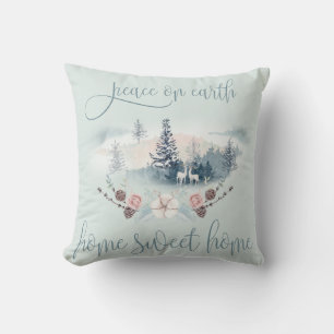 Watercolor Woodland Deer Cushion