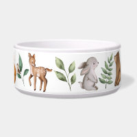 Watercolor Woodland Forest Animals Pattern Pet