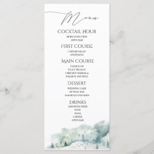 Watercolor Woodland Forest Details Accommodations  Menu