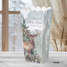 Watercolor Woodland Forest Stag Baby Shower