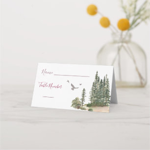 Watercolor Woodland Forest table cards