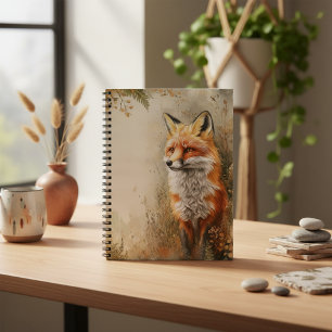 Watercolor Woodland Fox Nature Notebook