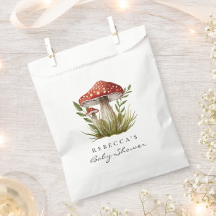 Watercolor Woodland mushroom Baby Shower  Favour Bag