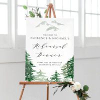 Watercolor Woodland Rehearsal Dinner Welcome