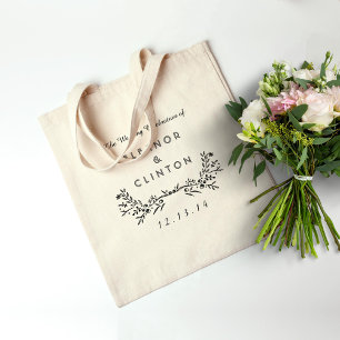 Watercolor Woodland Wedding Weekend Tote Bag