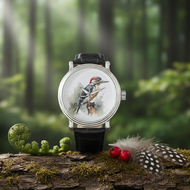 Watercolor Woodland Woodpecker Watch (Creator Uploaded)