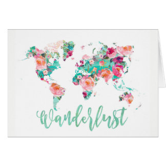 Watercolor world map Wanderlust
