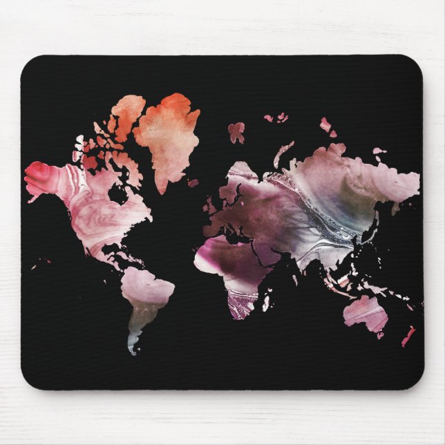 Watercolor World Mouse Pad (Front)