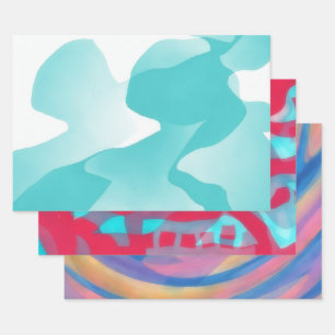 Watercolor Wrapping Craft Paper Colorful Fun Art