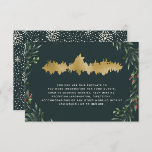 Watercolor Wreath More Information Wedding Festive Enclosure Card