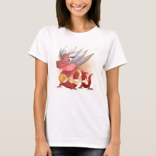 Watercolor Year of the Dragon, Samurai T-Shirt