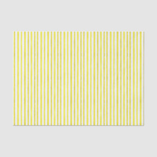 Watercolor Yellow and White Stripes Tissue Paper