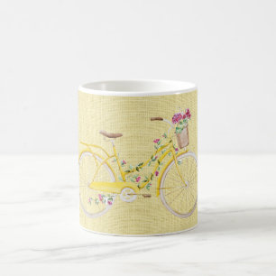 Watercolor Yellow Bike Coffee Mug