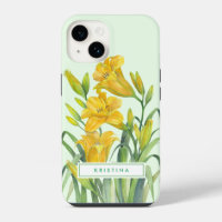 Watercolor Yellow Day Lilies Floral Illustration