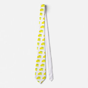 Watercolor Yellow lemons fruits tropical Tie