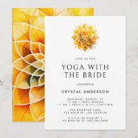 Watercolor Yellow Mandala Yoga with the Bride