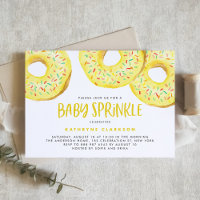 Watercolor Yellow Sprinkle Doughnuts Baby Sprinkle