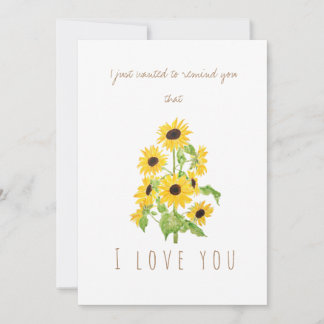 watercolor yellow sunflower greeting card
