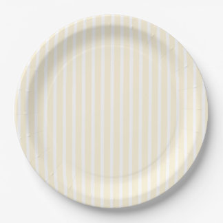 Watercolor Yellow white strip  Baby Shower  Paper Plate